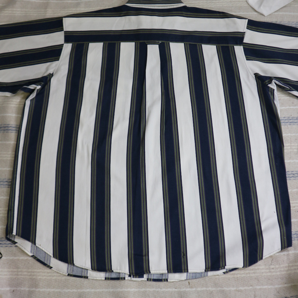 Like New HARBOR BAY Striped Short Sleeve Shirt Sz 3XL Men - Picture 4 of 7